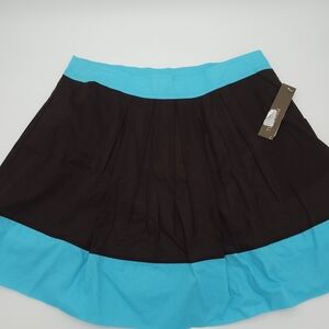 Pink Twill Size 10 Teal Black Vintage Look Whimsy Fit Flare NWT